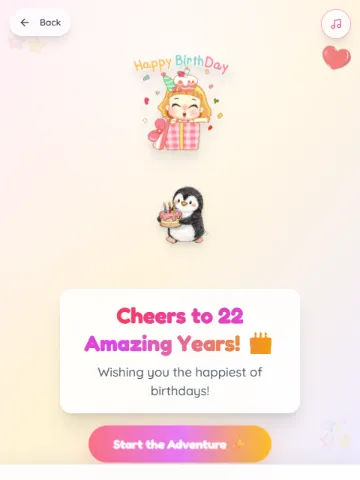 Sibling Birthday Quest — birthday website template